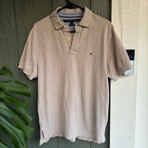 Tommy Hilfiger Beige Classic Fit Polo Shirt Mens Size M